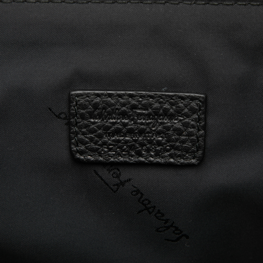 Pre-Loved Ferragamo Gancini Embossed Leather Trimmed Business Bag - Picture 5 of 6